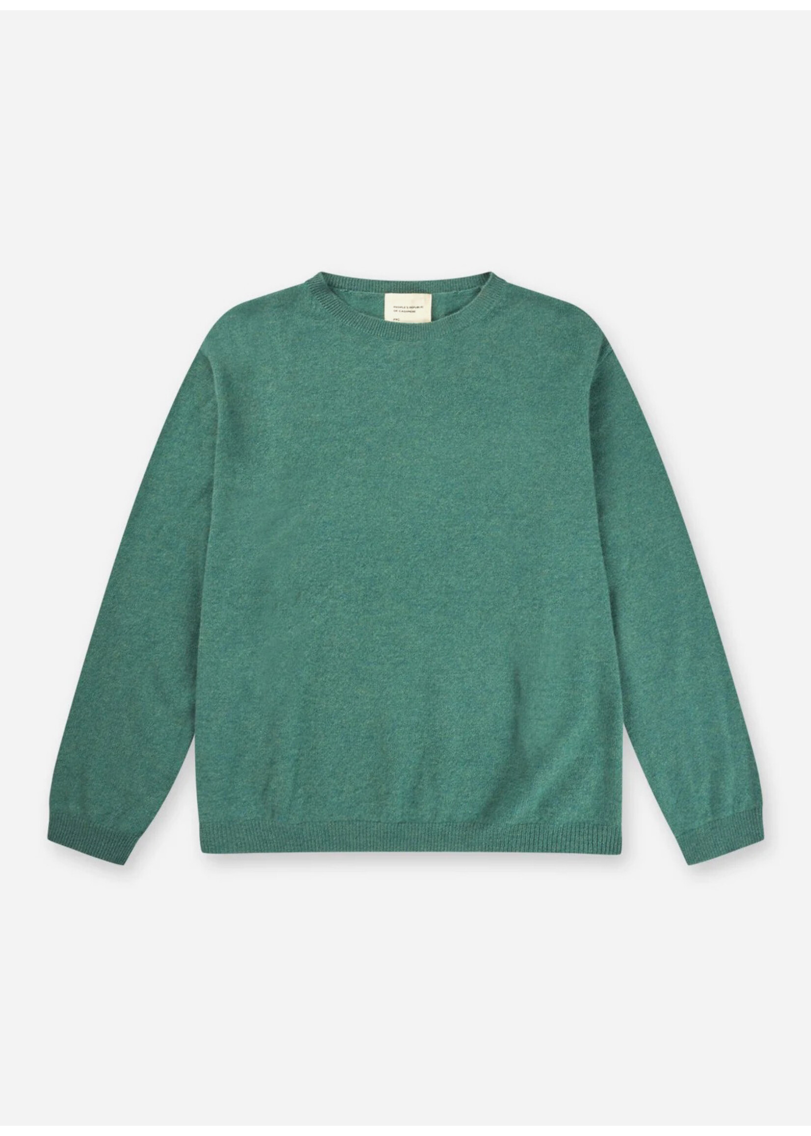 People's Republic of Cashmere Women's Boxy O-Neck Ralph Green