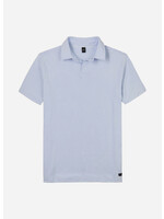 Wahts Wright Toweling Retro Poloshirt Ice Blue