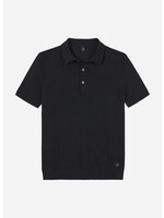 Wahts Graham Knitted Polo Night Blue