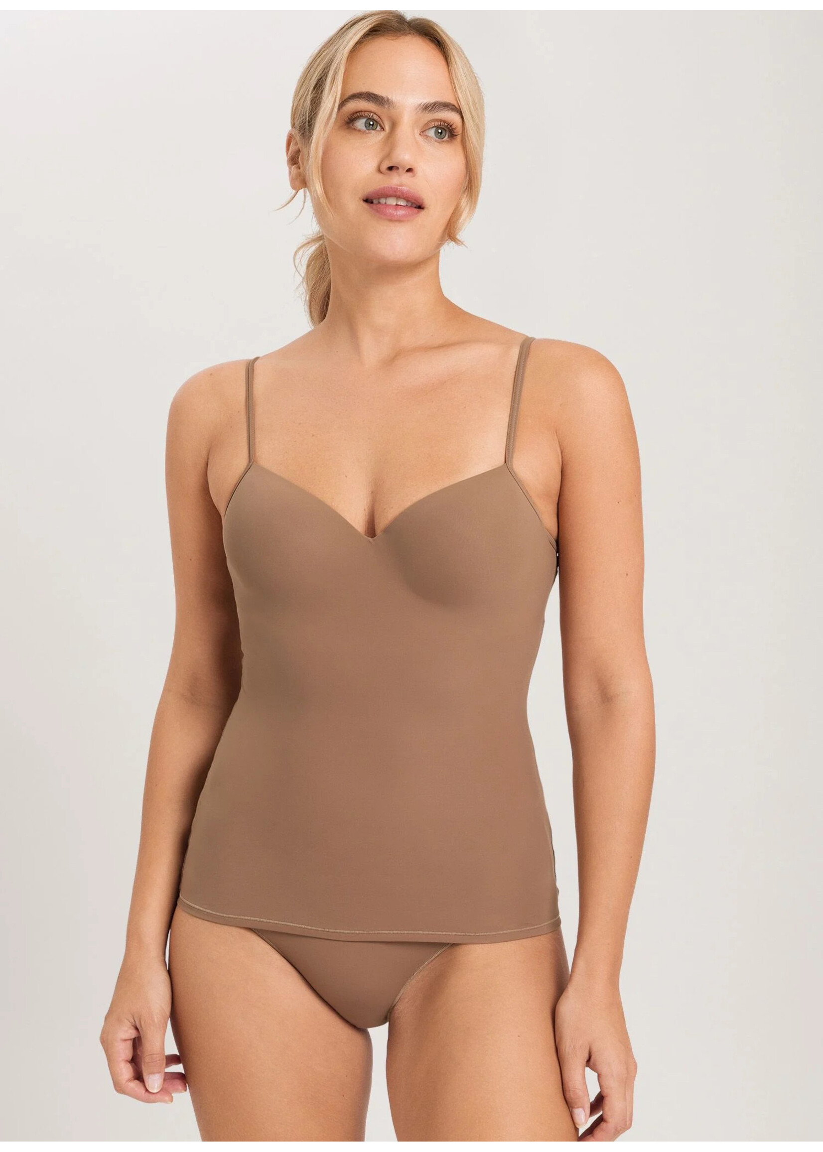 Hanro Padded Bra Camisole Dark Taupe