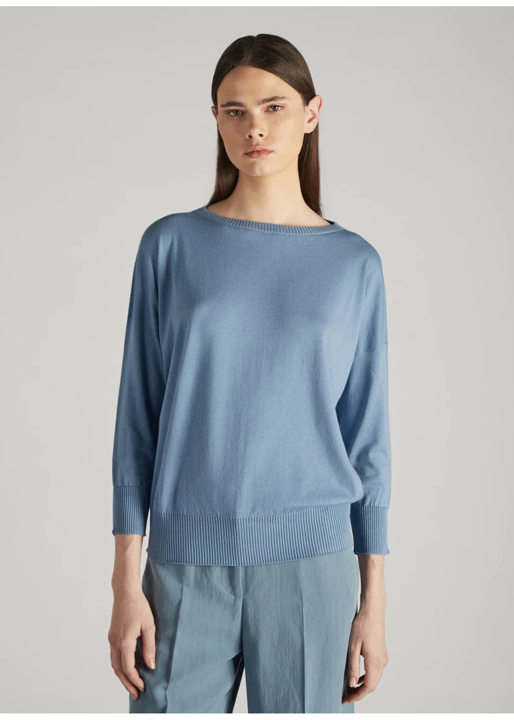 Slowear Womens Sweater Giro Blue