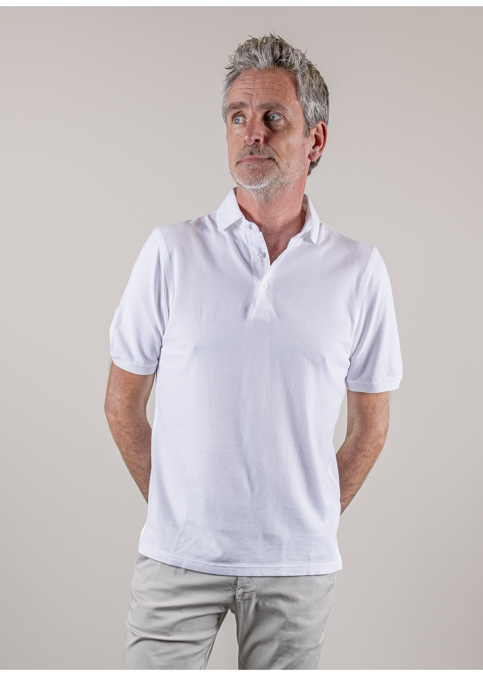 Ridiculous Classic Washed Cotton Polo Short Sleeve White