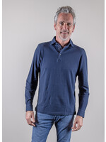 Ridiculous Classic Washed Cotton Polo Long Sleeve Navy