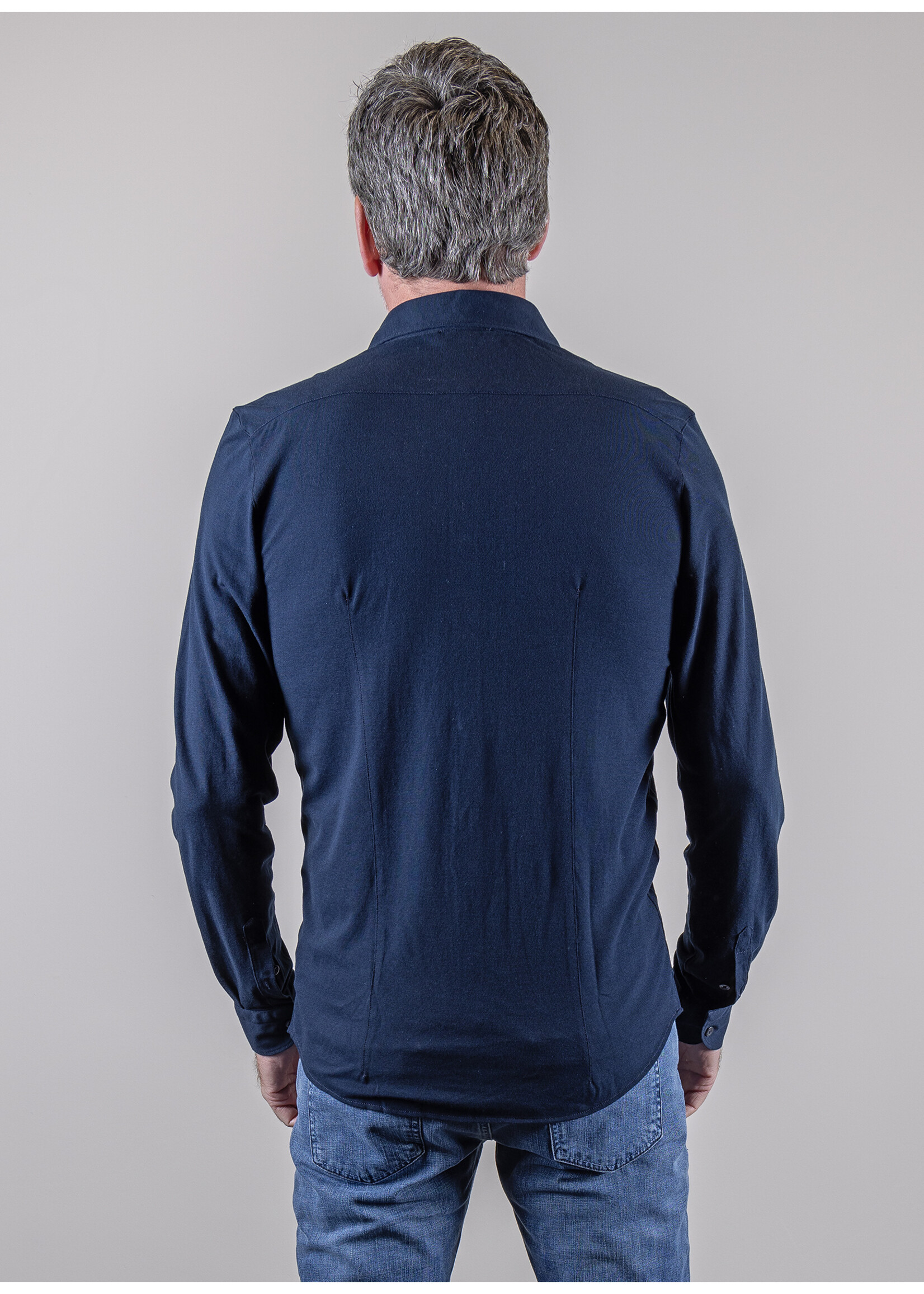 Ridiculous Classic Shirt Pique Long Sleeve Navy