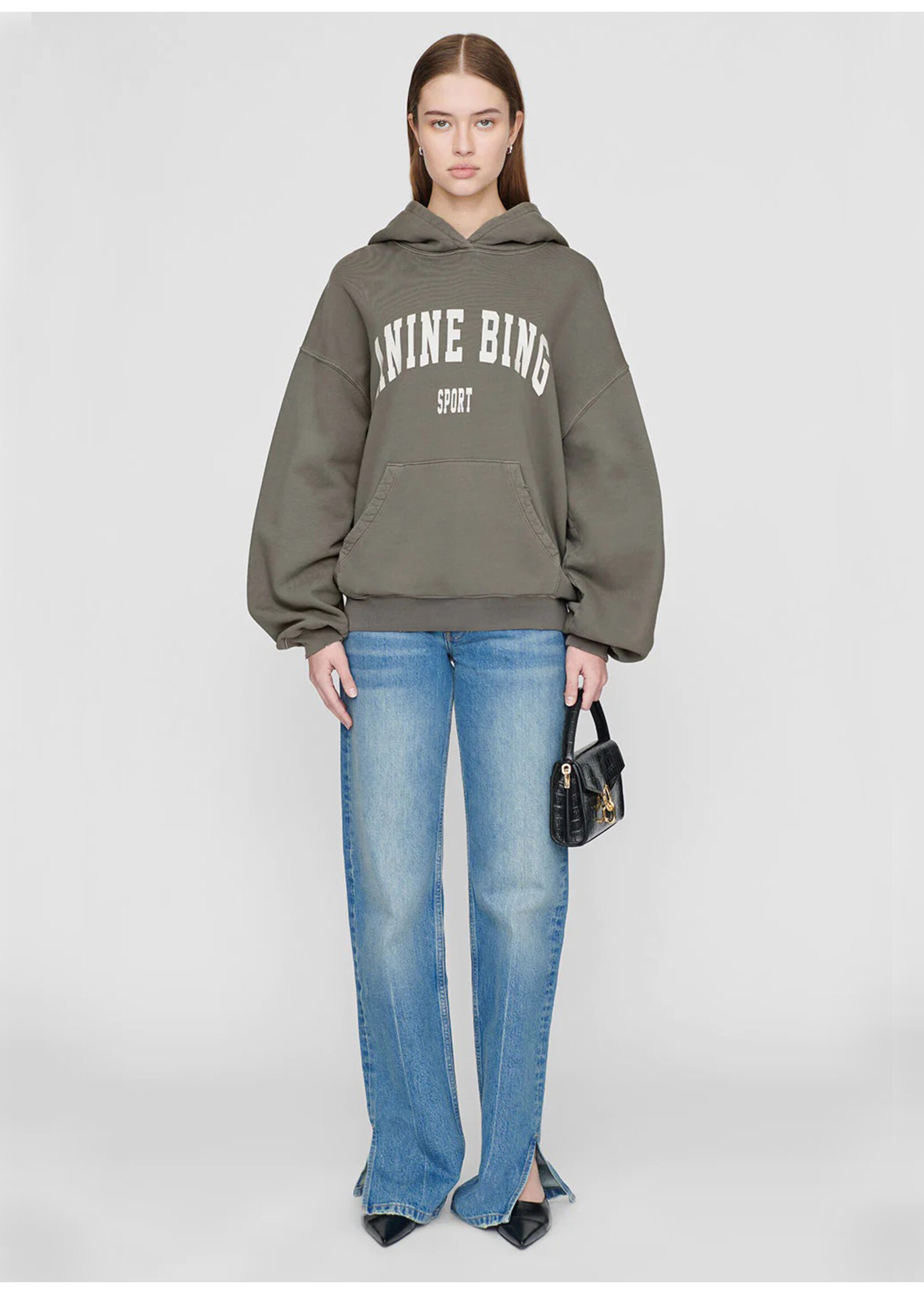 Anine Bing Harvey Sweatshirt Dusty Olive