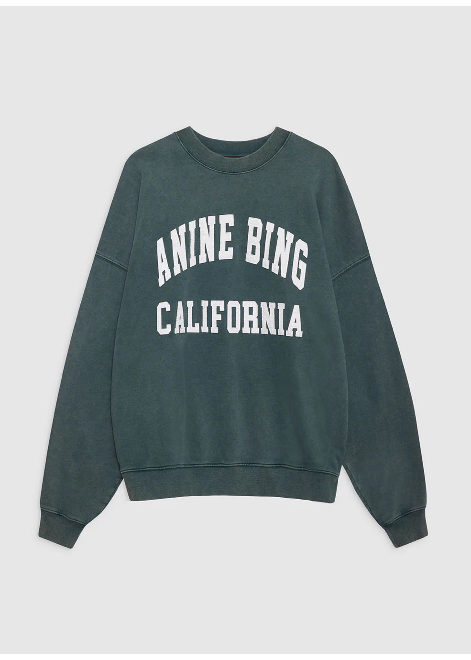 Anine Bing Miles Sweatshirt Washed Dark Sage