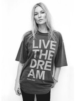 Anine Bing Cason Tee Live The Dream  Washed Black