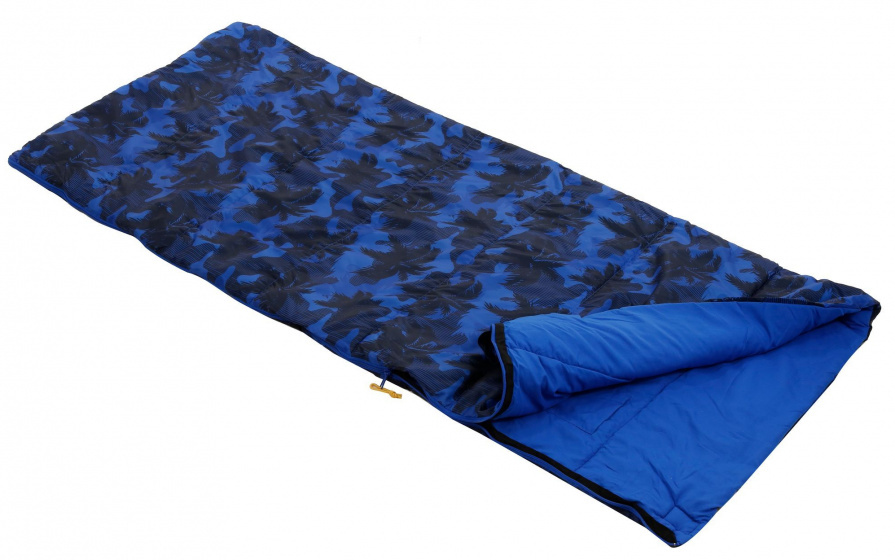 kinderslaapzak Maui 145 x 65 cm polyester donkerblauw/zwart