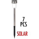 ProGarden Set van 7 RVS solarlampen