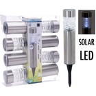 ProGarden Solarlampen LED - RVS + Glas - Set van 4