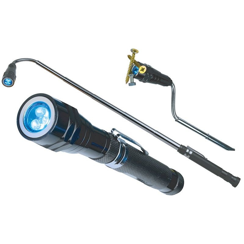 Brüder Mannesmann LED Zaklamp (magnetisch, telescopisch)
