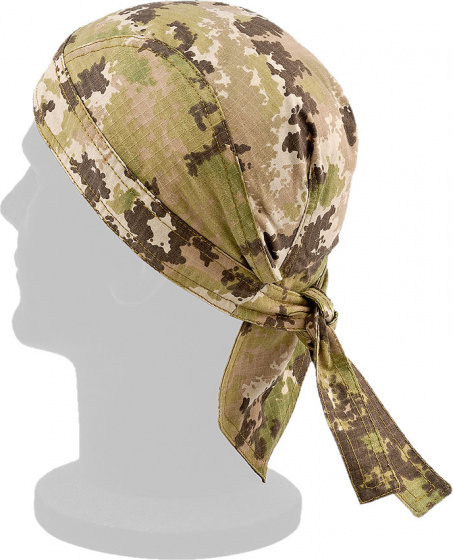 bandana Coolmax polyester beige/groen/bruin one-size