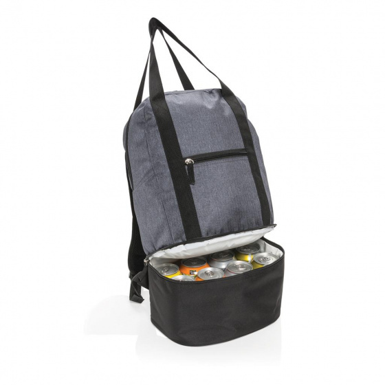 koelrugzak 20 liter polyester/EVA grijs/zwart