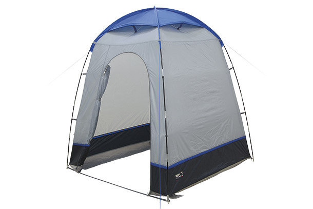 douchetent Lido 165 cm polyester grijs/blauw