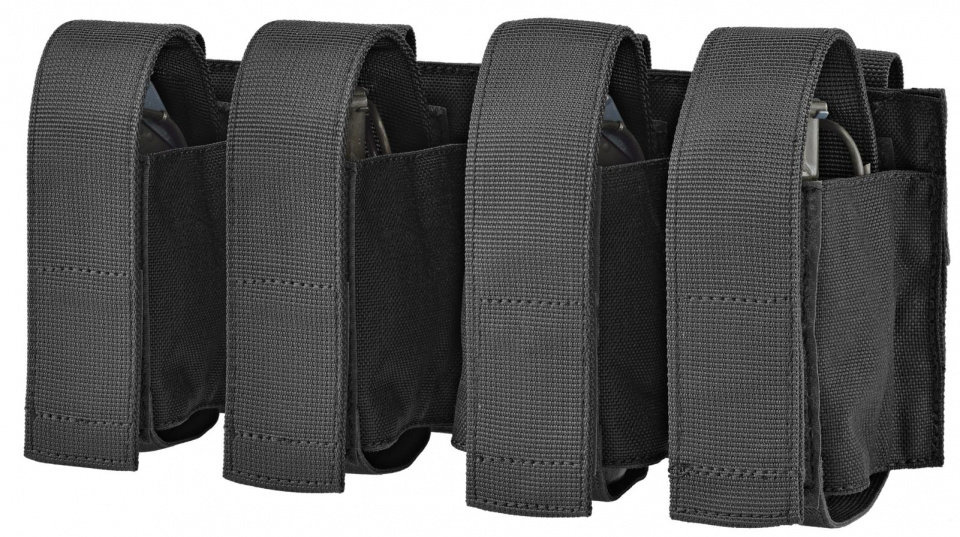 granaathouder vierdubbel 28,5 x 13 cm polyester zwart