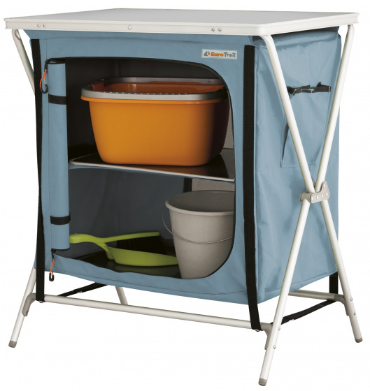 campingkast St. Barts 72 x 50 cm polyester lichtblauw