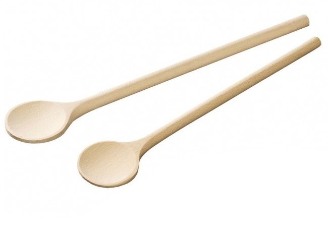 houten lepels 2 stuks blank 25-30 cm