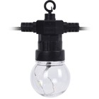 Lichtsnoer 10 Lampen - 30 LED's  - warm wit - diameter 5 cm - op batterijen - met timer