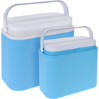 Excellent Houseware koelboxen 10 - 24 liter blauw/wit 2-delig