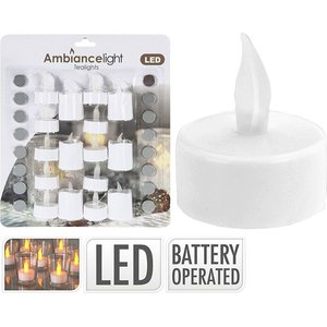 Ambiance Theelichtjes LED - set 16 stuks - groot en klein