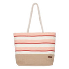 Urban Beach strandtas Streep dames 23 liter katoen roze