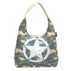 Arditex strandtas Military 52 x 17 cm canvas legergroen