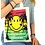 Blueprint Collections shopper Smiley 33x15 cm wit