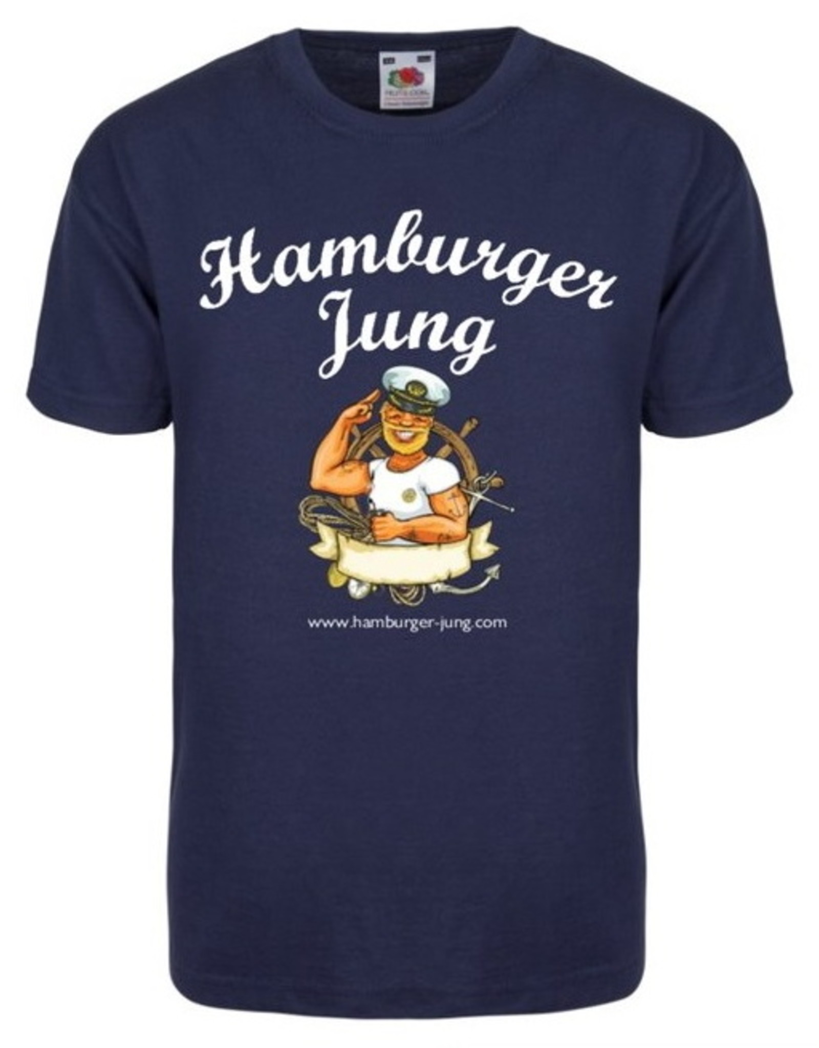 Hamburger Jung Hamburger Jung Retro - Fruit of the Loom® 100 Baumwolle T-Shirt - Kurzarm (Herren)