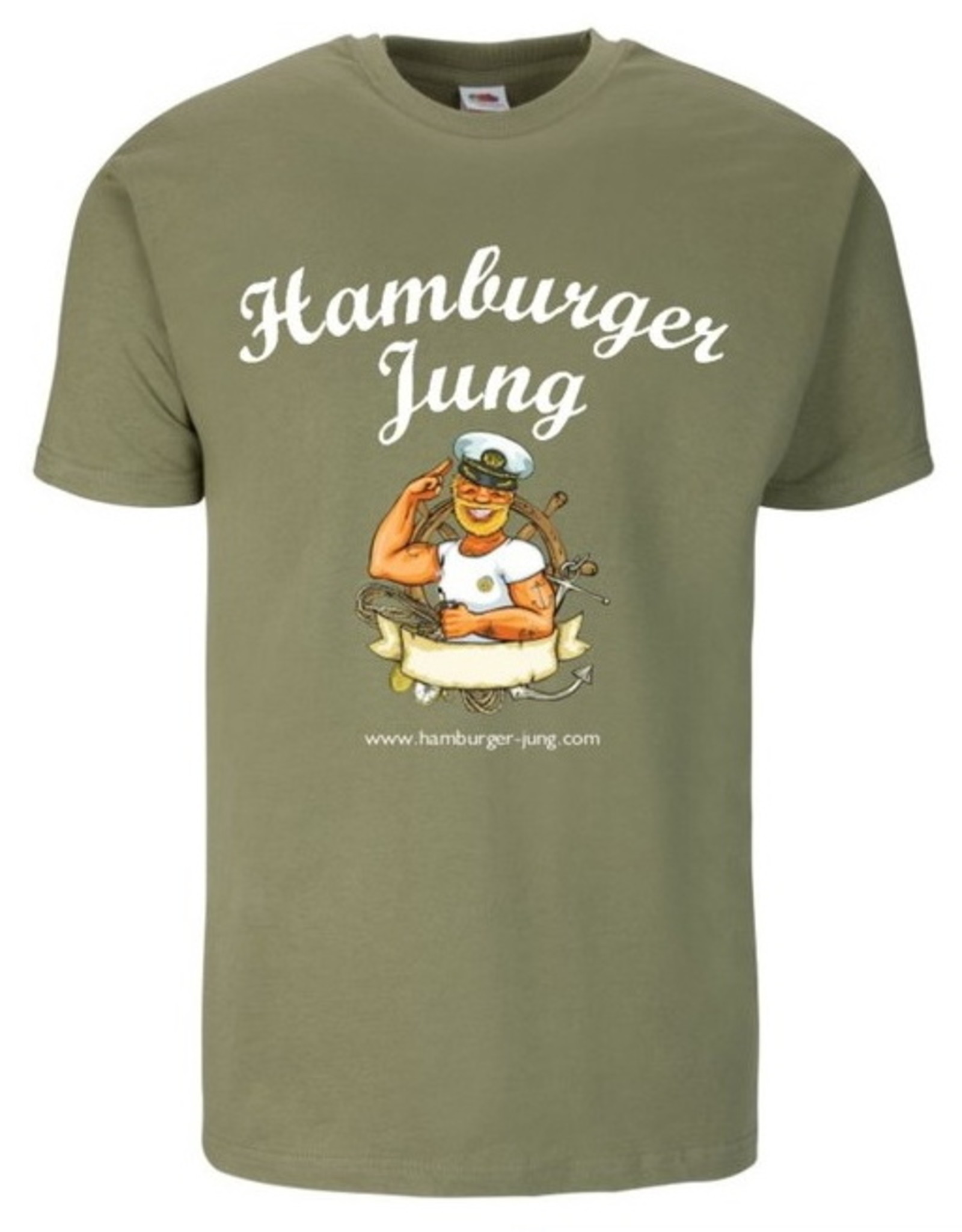 Hamburger Jung Hamburger Jung Retro - Fruit of the Loom® 100 Baumwolle T-Shirt - Kurzarm (Herren)