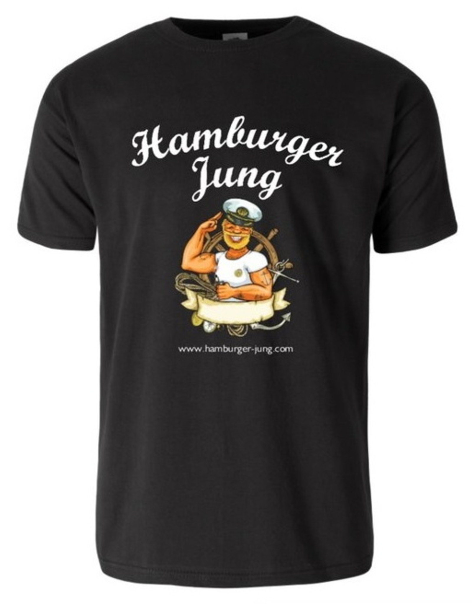 Hamburger Jung Hamburger Jung Retro - Fruit of the Loom® 100 Baumwolle T-Shirt - Kurzarm (Herren)