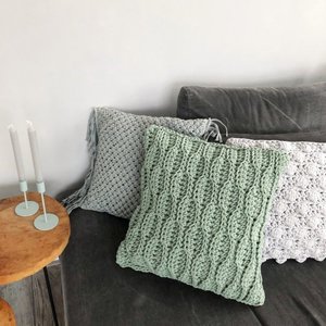 Hearts Patroon wave kussen(gratis bij 3 strengen katoen) Hearts Patroon wave kussen(gratis bij 3 strengen katoen)