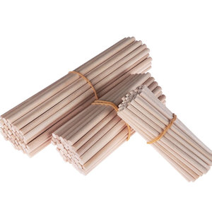 Hearts Blanke houten stokjes 15cm D 2MM