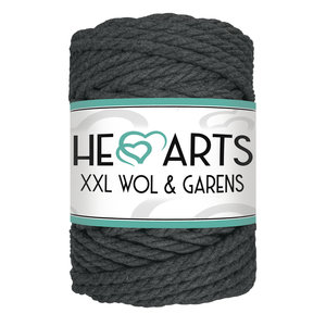 Hearts Triple Twist 6MM Charcoal 39M Hearts Triple Twist 6MM Charcoal 39M