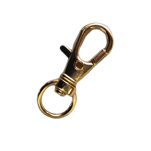 Sleutelhanger 32 x 12 mm goud