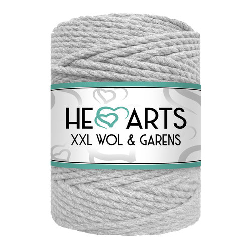 Hearts Triple Twist 5MM Light Grey  100M