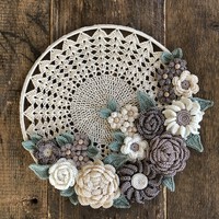 Wandhanger Bloemenboeket (gehaakt)