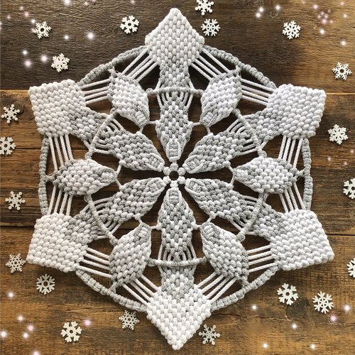 Hearts Snowflake macramé pakket (56 cm)