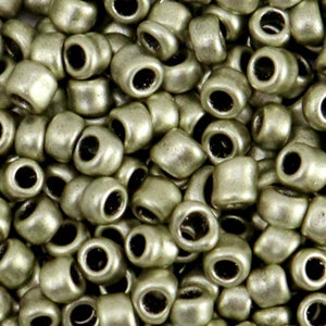 Hearts Rocailles 4MM Metallic Champagne  Grey