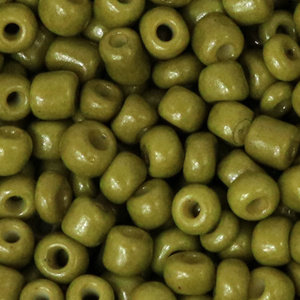 Hearts Rocailles 4MM Olive Green