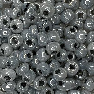 Hearts Rocailles 4MM Shine Cool Grey