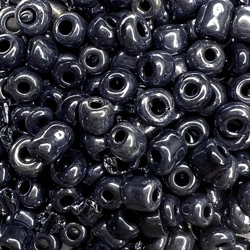 Hearts Rocailles 4MM Shine Dark Denim