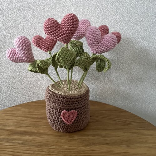 Hearts Hearts & Tullips Haakpakket 2 potjes bloemen