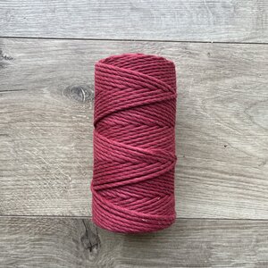 Hearts Bordeaux triple twist 3 mm B-keuze Hearts Bordeaux triple twist 3 mm B-keuze