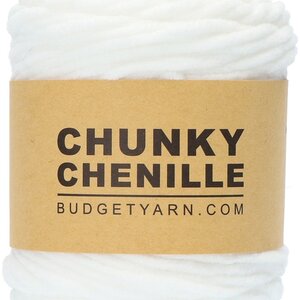 Budget Yarn Chunky Chenille White