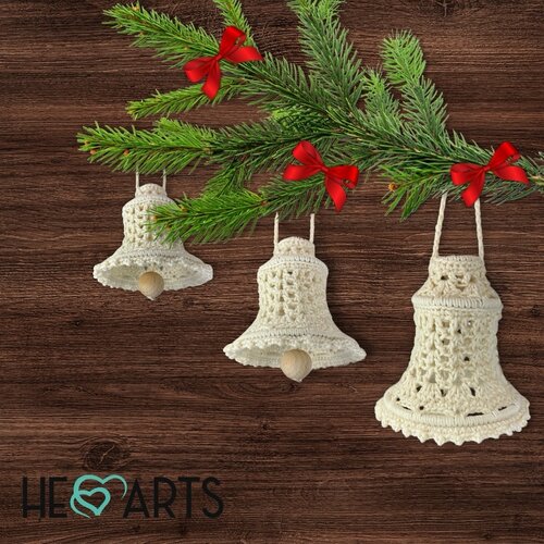 Hearts Mini kerstbellen accessoirespakket (GEEN GAREN EN PATROON)