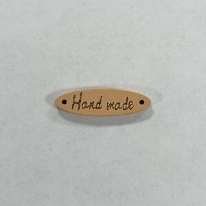 Label Handmade Hout Ovaal Per 5