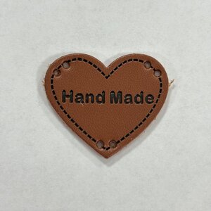 Label Handmade Hart Donkerbruin Per 5