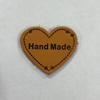 Label Handmade Hart Oker Per 5