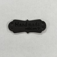 Label Handmade With Love Zwart Per 5