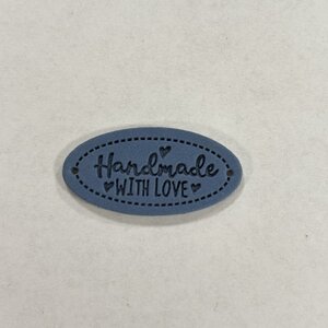 Label Handmade With Love Zilver Per 5